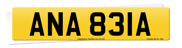 Registration number ANA 831A